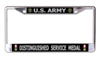U.S. Army Distinguished Service Medal Chrome License Plate Frame