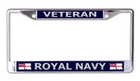 Veteran Royal Navy Chrome License Plate Frame