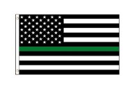 Thin Green Line Polyester Flag