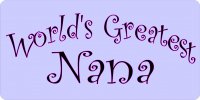 World's Greatest Nana Photo License Plate