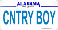 Design It Yourself Alabama State Look-Alike Bicycle Plate