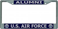 U.S. Air Force Alumni Chrome License Plate Frame