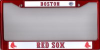 Boston Red Sox Red Metal License Plate Frame