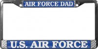 U.S. Air Force Dad Chrome License Plate Frame