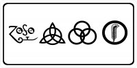 Led Zeppelin Four Symbols Photo License Plate