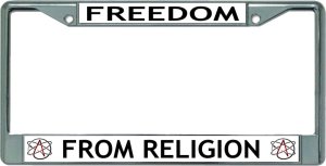 Freedom From Religion Chrome License Plate Frame