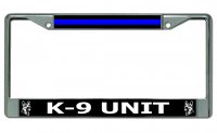 K-9 Unit Chrome License Plate Frame