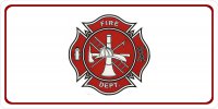 Firefighter Logo Photo License Plate