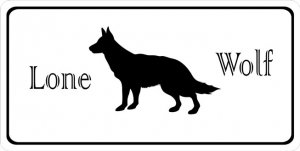 Lone Wolf Photo LICENSE PLATE #2