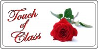 Touch Of Class Red Rose Photo License Plate