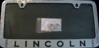 Lincoln Solid Brass Thin Top #2 License Plate Frame