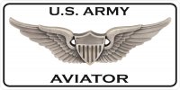 U.S. Army Aviator Wings Photo License Plate