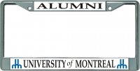 University Of Montreal Alumni Chrome License Plate Frame