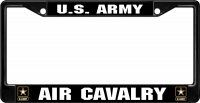 U.S. Army Air Cavalry Black License Plate Frame