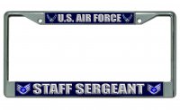 U.S. Air Force Staff Sergeant Photo License Plate Frame