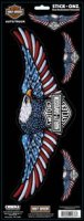 Harley-Davidson Red/White/Blue Eagle Stick-Onz Decal 4pc