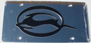 Chevy Impala Silver Laser Cut License Plate