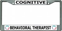 Behavioral Therapist Cognitive Chrome License Plate Frame