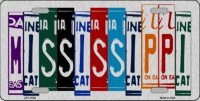 Mississippi Cut Style Metal License Plate