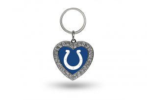 Indianapolis Colts Bling Rhinestone Heart Keychain