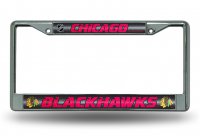 Chicago Blackhawks Glitter Chrome License Plate Frame