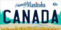 Manitoba Canada Photo License Plate