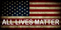 All Lives Matter On American Flag Photo License Plate
