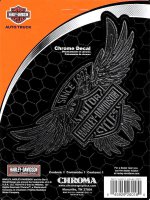 Harley-Davidson Bar & Shield On Eagle Chrome Decal