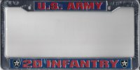 U.S. Army 2nd Infantry Chrome License Plate Frame