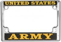 U.S Army Chrome Motorcycle License Frame