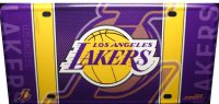 Los Angeles Lakers Metal License Plate