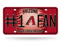 Arizona Diamondback's #1 Fan Metal License Plate