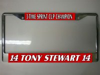 Tony Stewart #14 Champ License Plate Frame