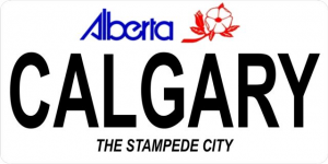 Alberta Calgary Photo License Plate