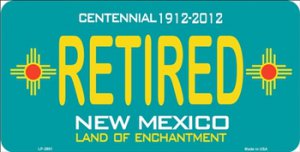 New Mexico Centennial Retired License Plate