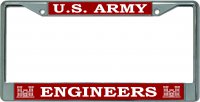 U.S. Army Engineers Chrome License Plate Frame