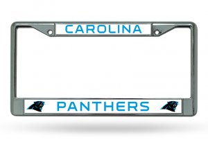 Carolina Panthers Chrome License Plate Frame