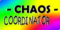 Chaos Coordinator Photo License Plate