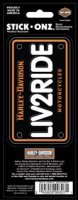Harley-Davidson Live 2 Ride Tag Look Stick Onz Decal