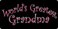 World's Greatest Grandma Photo License Plate