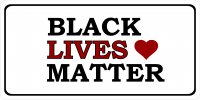Black Lives Matter Heart Photo License Plate
