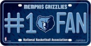 Memphis Grizzlies #1 Fan License Plate