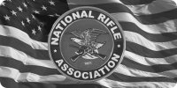 National Rifle Association Gray U.S Flag Photo License Plate