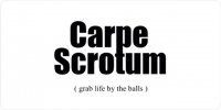 Carpe Scrotum Photo License Plate