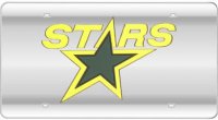 Dallas Stars (Silver) Laser License Plate