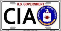 CIA … Metal Novelty License Plate