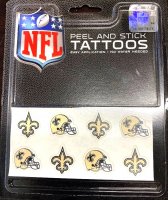 New Orleans Saints 8-PC Peel And Stick Tattoo Set