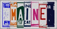 Maine Cut Style Metal License Plate