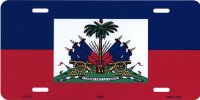 Haiti Flag Metal License Plate