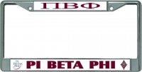 Pi Beta Phi Chrome License Plate Frame
